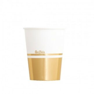 Bicchieri New liberty white and gold