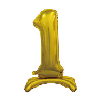 Palloncino Mylar Numero 1 Oro No Elio