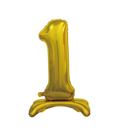 Palloncino Mylar Numero 1 Oro No Elio