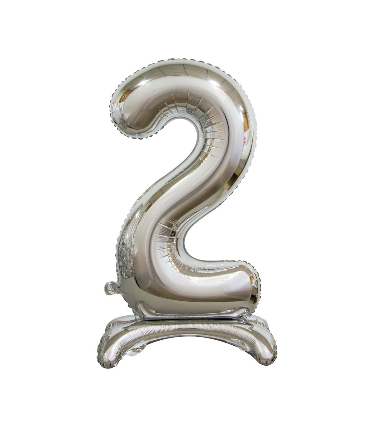 Palloncino Mylar Numero 2 Argento No Elio - ingrocartgroup