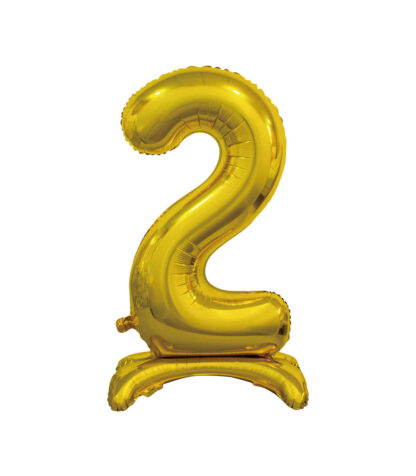 Palloncino Mylar Numero 2 Oro No Elio
