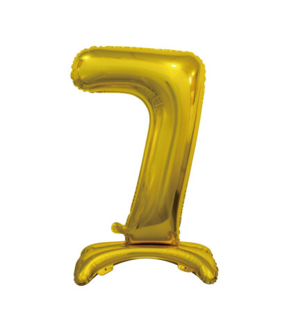 Palloncino Mylar Numero 7 Oro No Elio