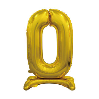 Palloncino Mylar Numero 0 Oro No Elio