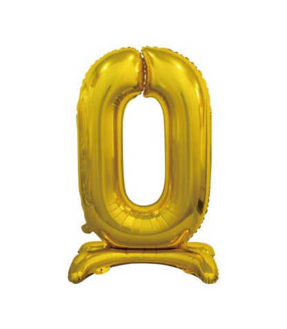 Palloncino Mylar Numero 0 Oro No Elio