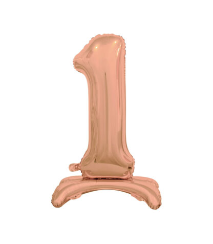 Palloncino Mylar Numero 1 Rosa Gold No Elio