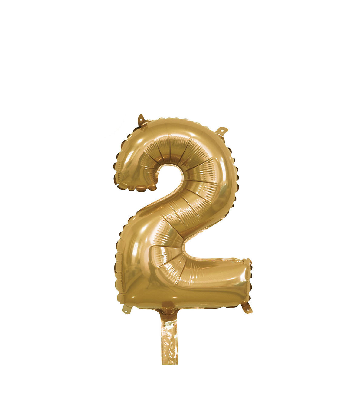 Palloncino Mylar Numero 2 Oro 14-35cm - ingrocartgroup