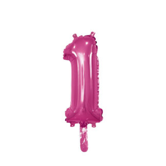 Palloncino Mylar Numero 1 Fucsia Mini