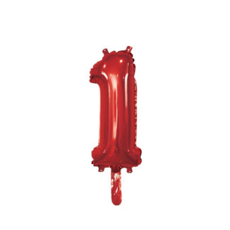 Palloncino Mylar Numero 1 Rosso