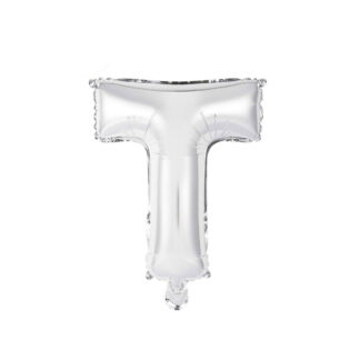 Palloncino Mylar Lettera T Argento