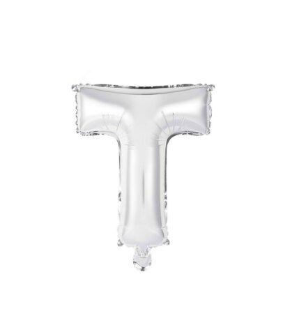 Palloncino Mylar Lettera T Argento