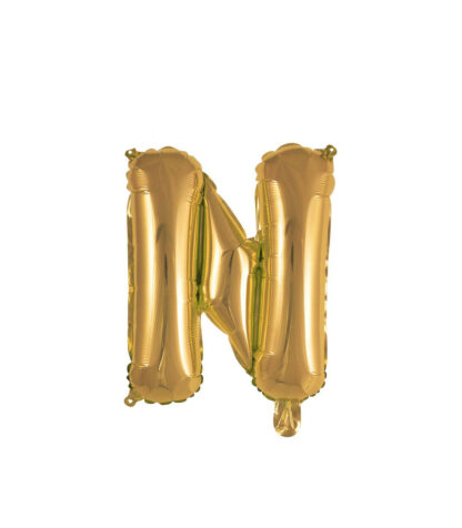 Palloncino Mylar Lettera N Oro