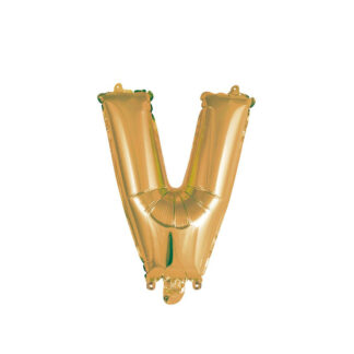 Palloncino Mylar Lettera V Oro