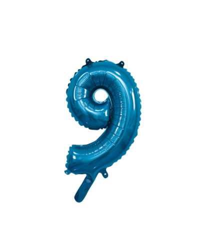 Palloncino Mylar Numero 9 Blu