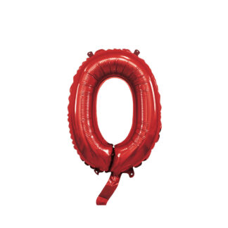 Palloncino Mylar Numero 0 Rosso