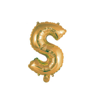 Palloncino Mylar Lettera S Oro