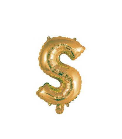 Palloncino Mylar Lettera S Oro