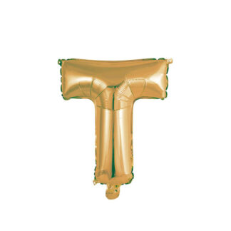 Palloncino Mylar Lettera T Oro