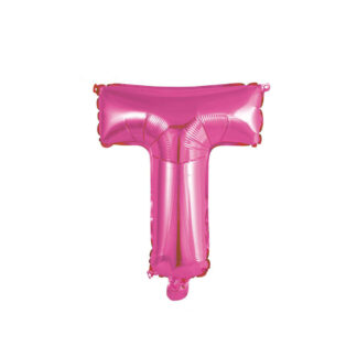 Palloncino Mylar Lettera T Fucsia