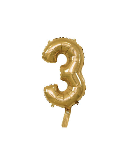 Palloncino Mylar Numero 3 Oro