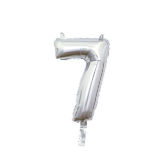 Palloncino Mylar Numero 7 Argento