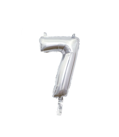 Palloncino Mylar Numero 7 Argento