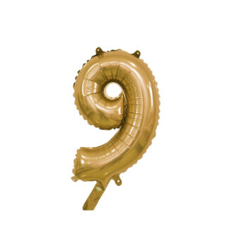 Palloncino Mylar Numero 9 Oro
