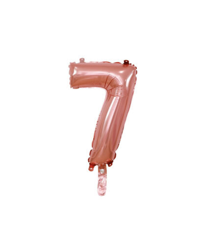 Palloncino Mylar Numero 7 Rosa Gold
