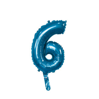Palloncino Mylar Numero 6 Blu