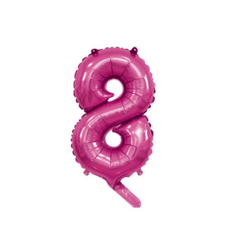 Palloncino Mylar Numero 8 Fucsia
