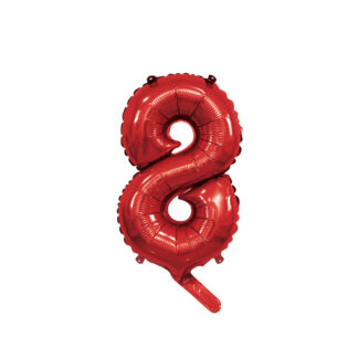 Palloncino Mylar Numero 8 Rosso