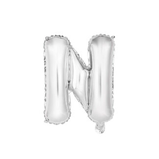 Palloncino Mylar Lettera N Argento