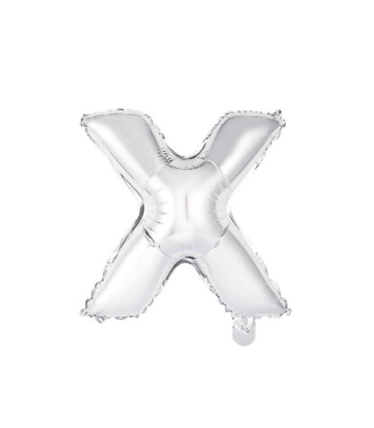 Palloncino Mylar Lettera X Argento