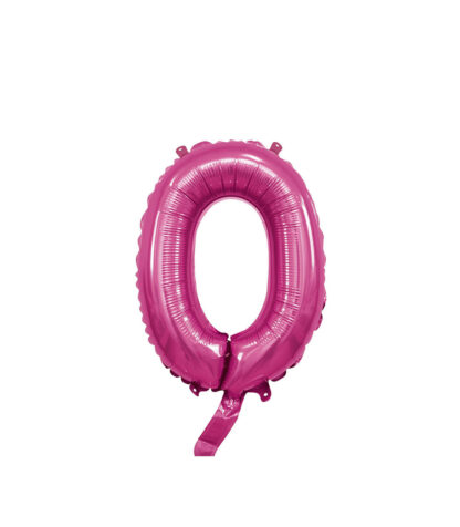 Palloncino Mylar Numero 0 Fucsia Mini