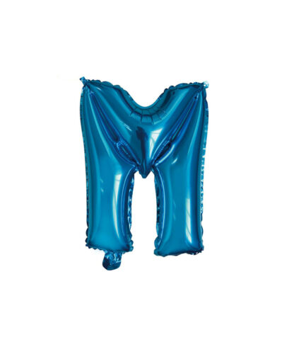 Palloncino Mylar Lettera M Blu