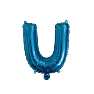 Palloncino Mylar Lettera U Blu