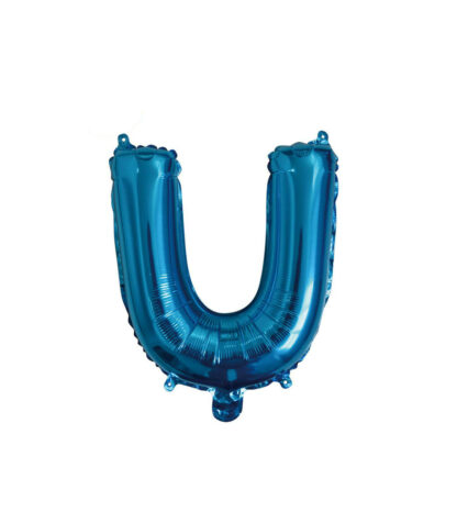 Palloncino Mylar Lettera U Blu