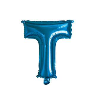 Palloncino Mylar Lettera T Blu