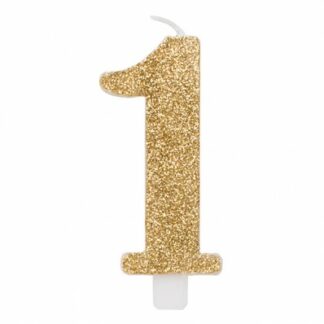 candelina glitter oro numero 1