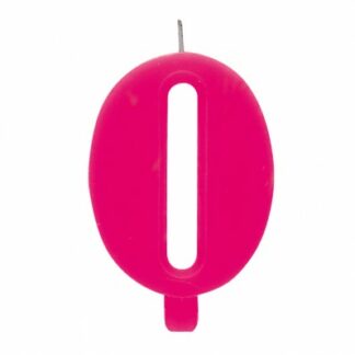 candelina scintillante fucsia numero 0