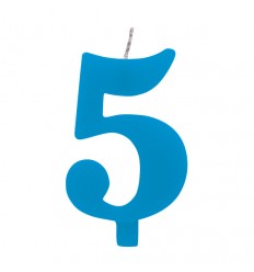 candelina scintillante turchese numero 5