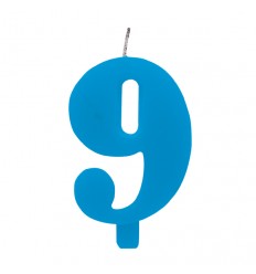 candelina scintillante turchese numero 9
