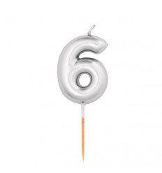 candelina pick argento numero 6