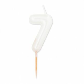 candelina pick bianco perlato numero 7