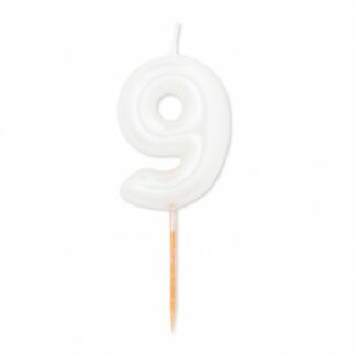 candelina pick bianco perlato numero 9