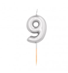 candelina pick argento numero 9