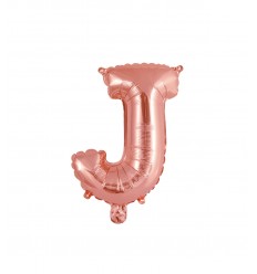 Palloncino Mylar Lettera J Rosa Gold