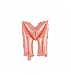 Palloncino Mylar Lettera M Rosa Gold