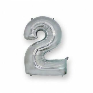 Palloncino Mylar Numero 2 Argento