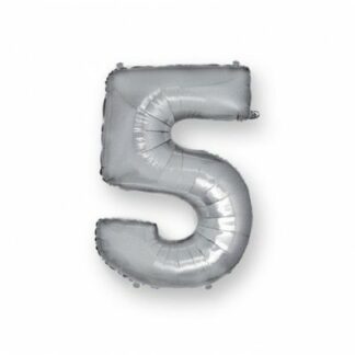 Palloncino Mylar Numero 5 Argento