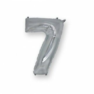 Palloncino Mylar Numero 7 Argento